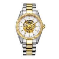 CE plaqué par or ROHS des montres-bracelet des hommes automatiques populaires approuvé