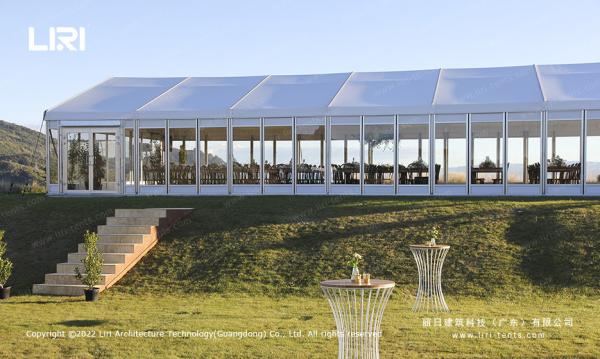 Outdoor Event Party Transparent PVC Wedding Tent 100km/hour Wind Loading