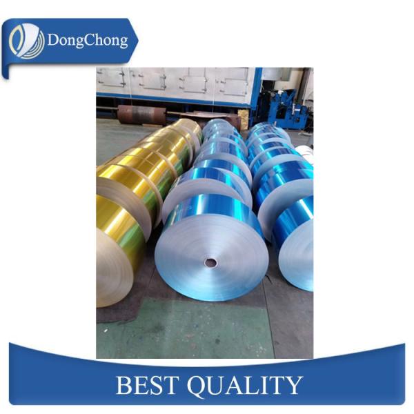 1235 Blue Plain Aluminum Foil No Collapse Marks For Coffee Package
