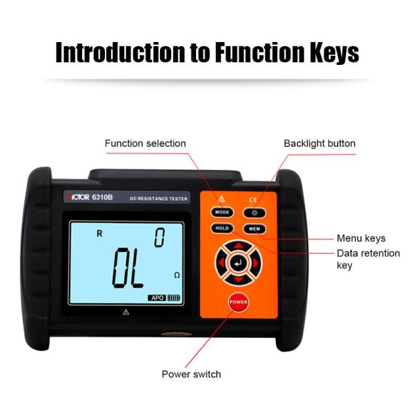 VICTOR 6310A DC Low Resistance Tester 30KOHM диапазон сопротивления 500 групповое хранение данных