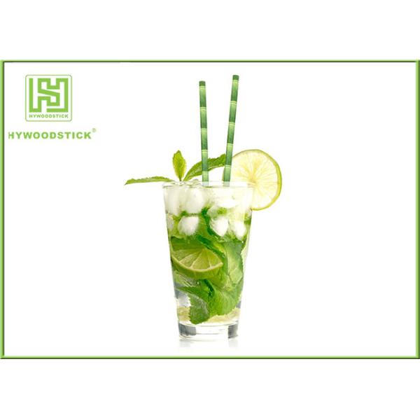 Disposable Colored Paper Straws , Paper Drinking Straws Bulk For Baby Shower 197 * 6mm