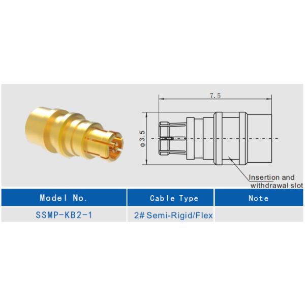 SSMP Female RF Connector for CXN3657 / MF151A Cable Full Detent