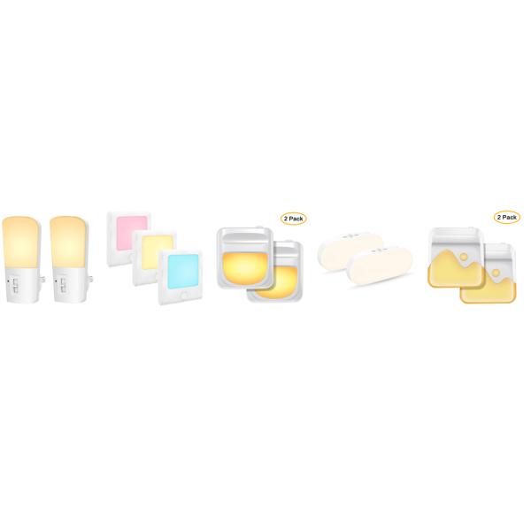 Dimmable Warm White Night Lights Amber Night Light with Auto Dusk to Dawn Sensor