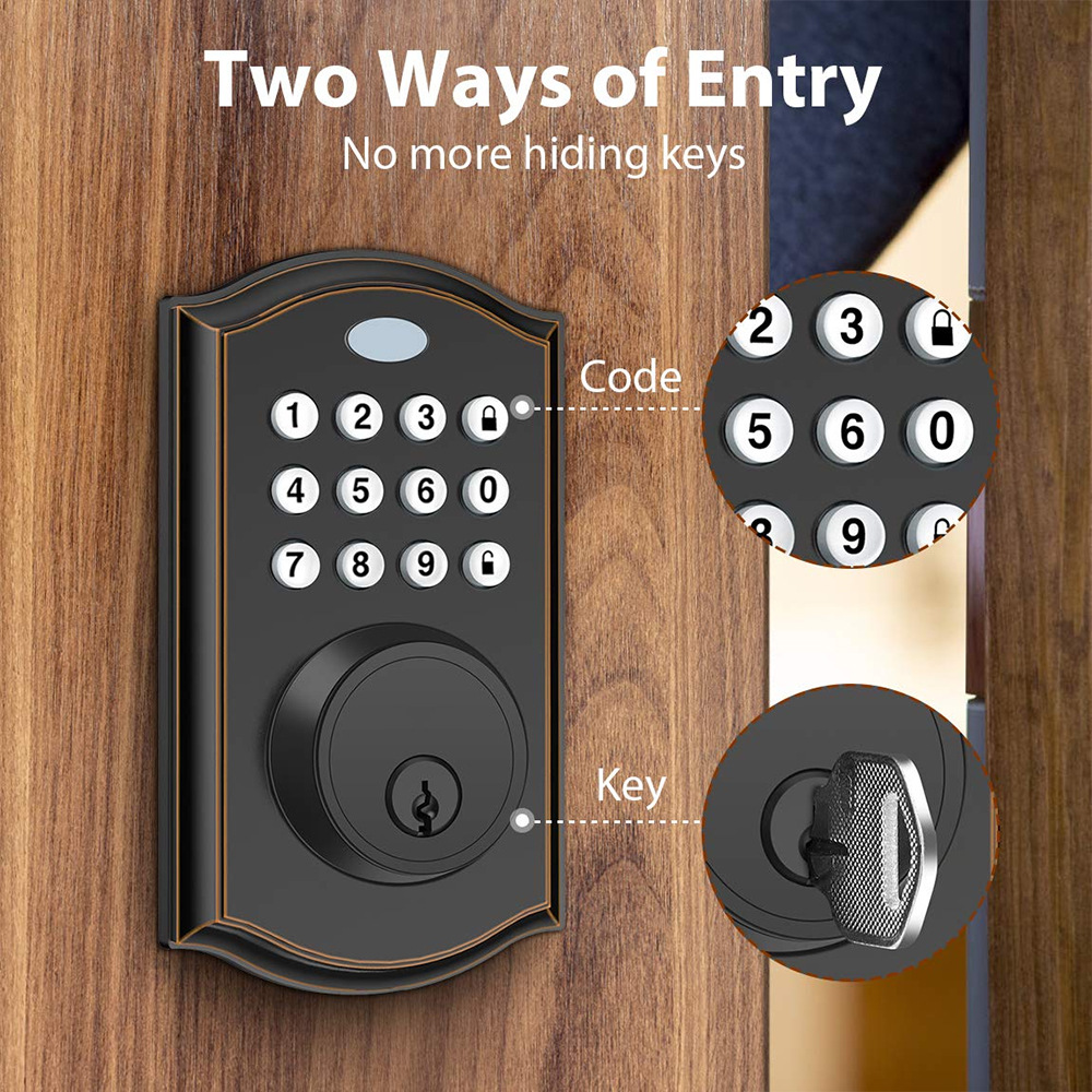 OEM Цинковая сплав безключевая электронная клавиатура Deadbolt Lock Multicolor