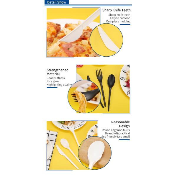 Biodegradable CPLA Cutlery Kit Disposable Eco Friendly Compostable