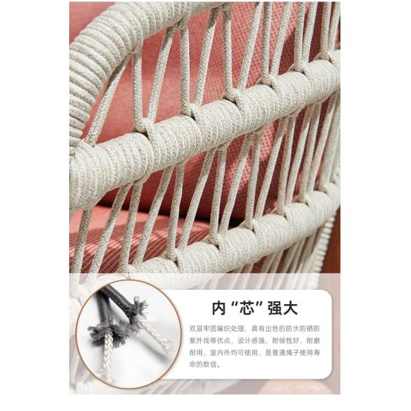 Waterproof and Sunproof Outdoor Teak Rattan Sofa Set for Courtyard Garden Open-Air Homestay Leisure Minimalist Solid Wood Combination