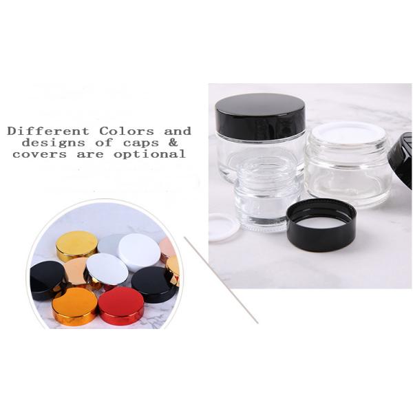 Transparent Glass Cosmetic Cream Jar No Leakage Waterproof For Makeup Industry