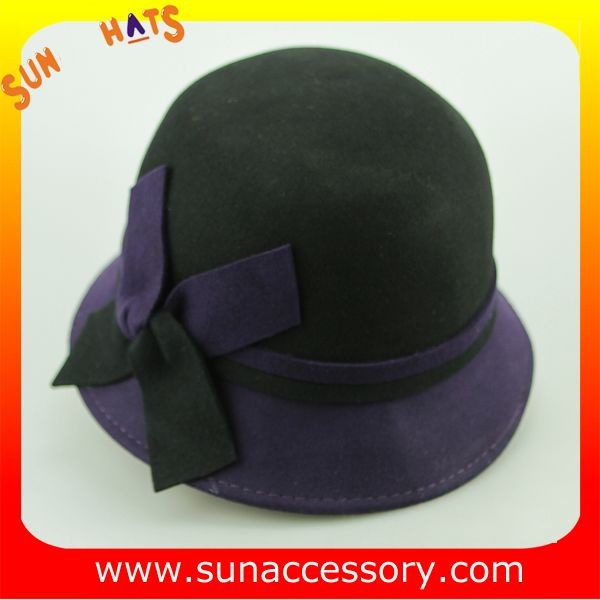 2044 ladies fashion hats wholesale ,100% Australia wool felt cloche hats