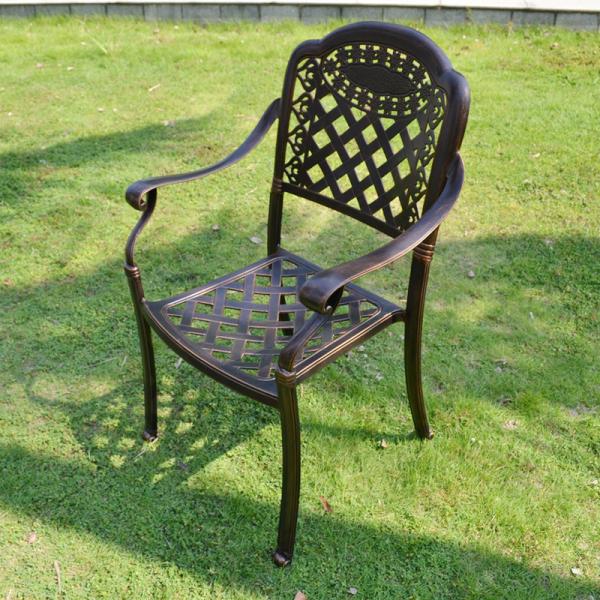 Outdoor Furniture Garden Dining Set Round Cast Aluminum Set with Customizable Options