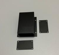 Résistance à la corrosion Enduit en poudre, monture murale noire, boîte en aluminium pour les systèmes de distribution d'électricité Largeur 51 mm