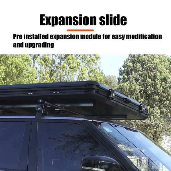 Aluminum Alloy Shell Rooftop Tent for Cars Car Canopy Ladder Side Sunshade Manufacturer Sales for Camping Vehicle Roof Top Tent