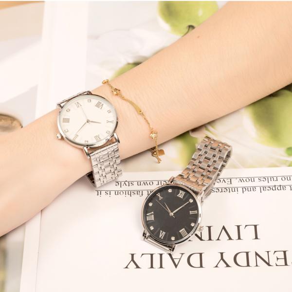 Большие римские дозоры кварца сплава Японии PC21S с диапазоном нержавеющей стали твердым