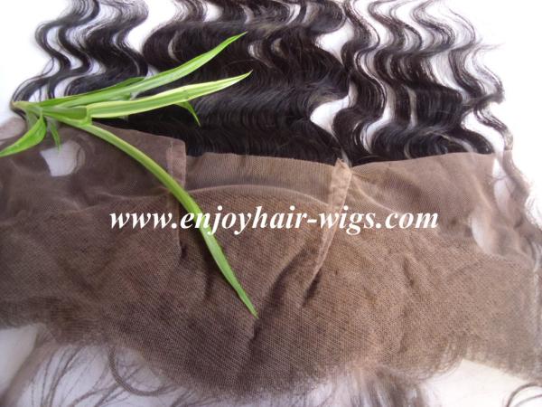 Peruvian virgin remy hair lace frontal 13''x4'' ,natural color body wave 10''-24''length