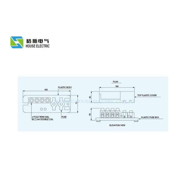 25A Street Lighting Pole Fuse Box / External Lighting Junction Box