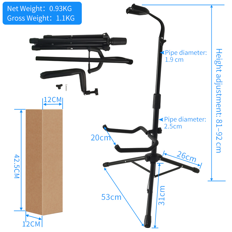 Foldable Vertical Instrument Stand Universal For Multiple Instruments