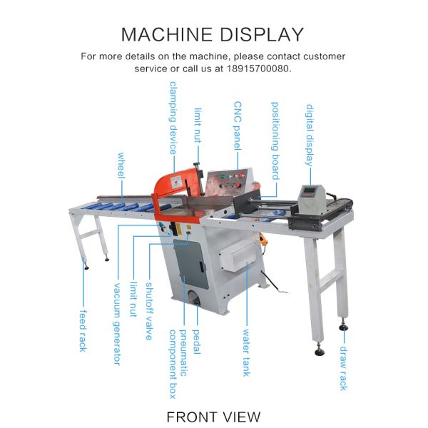 XS-455AL Pneumatic Aluminum Cutting Machine Aluminum Alloy Cutting Machine for 45 Degree