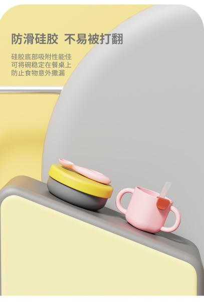 Toddler Silicone Tableware Set Customized Logo Microwave Steamable Newborn Feeding Set