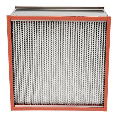 Pharmaceutics High Temperature Hepa Filters Stainless Steel Enclosing Frame