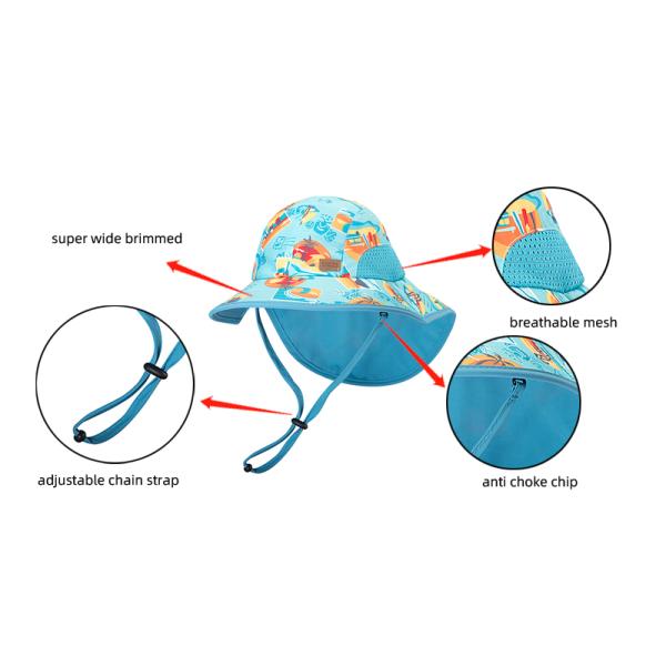 Toddler Sun Hat Cap Kids Summer Beach swimming Hats With Upf Wholesale