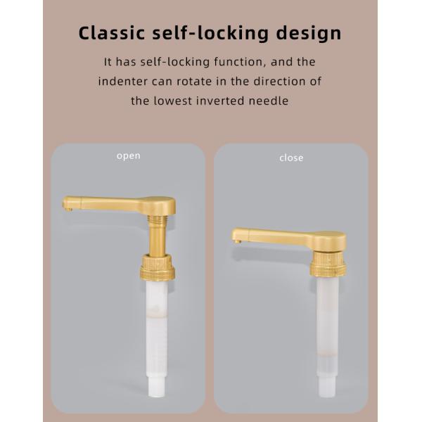 Золотой насос для распределения соуса 38-400 15cc и 30cc с изогнутой соломой ЗОЛОТНЫЕ насосы для соуса для 64 ′′ 90,4 ОЗ бутылок