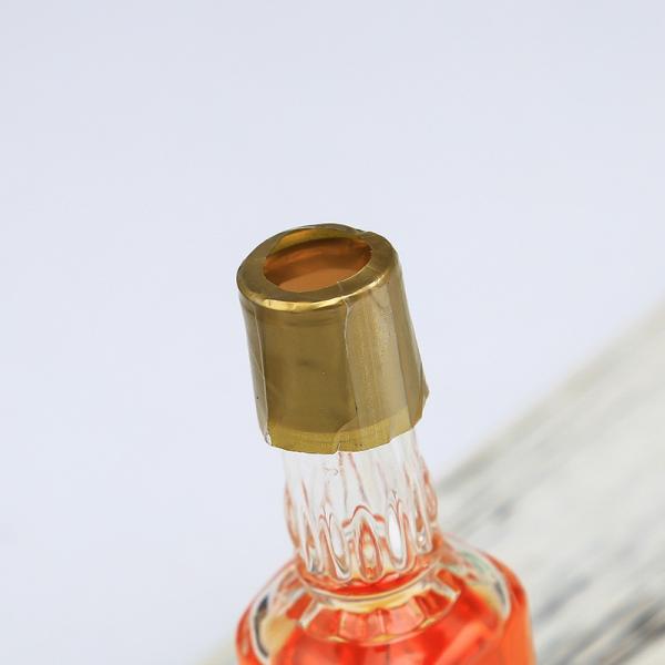 Carton Packing Square 50ml Empty Glass Wine Bottles Embossed With Screw Cap