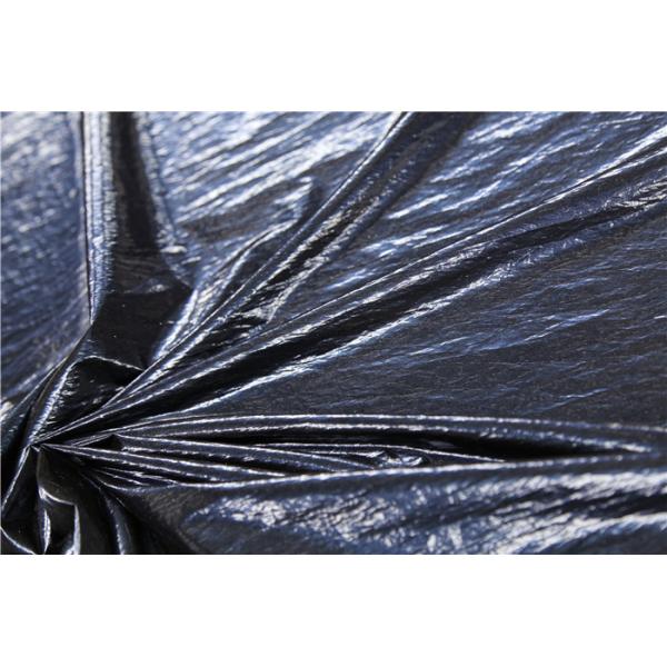 Fashion Clothes Pu Leather Faux Leather , Pearl Blue Coated Pu Leather Material