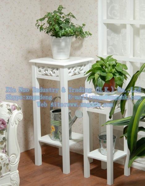 Wooden table, wooden flower pot holder, wooden living room furniture