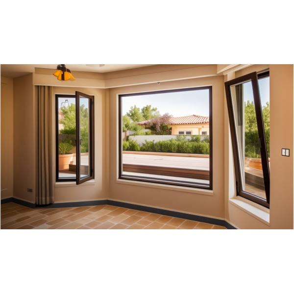 Customized Building Aluminium Windows Replacement Anodizing Surface