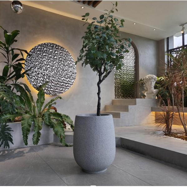 Внутренние и наружные стекловолокно цветочные горшки смола цветочный плантатор Китай оптом