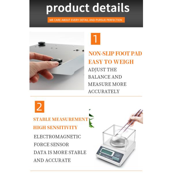 LCD Display High Precision 0.001g Jewelry Gold Gram Balance Scale Customizable Kitchen Scale Stainless Steel ABS Plastic