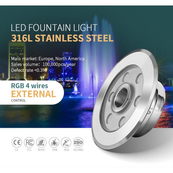 SS316L 500ma 12W a mené la lumière sous-marine 350lm de fontaine