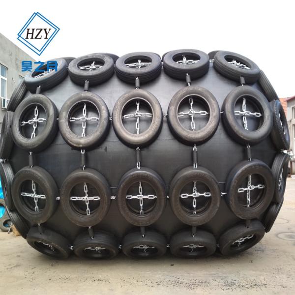 Ship To Ship Black Pneumatic Rubber Fender 4.0m Large Boat Bumpers