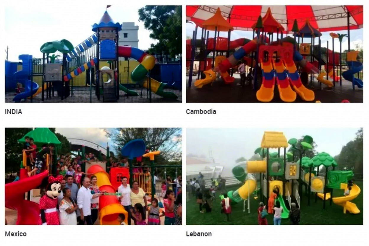 Environment Friendly Material Outdoor Park Playground Children Play Toys Durable Slides Amusement Sets