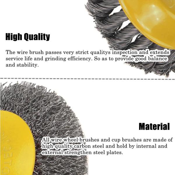 Rotary Blue Cup Stainless Steel Wire Cup Brush For Cleaning Welds