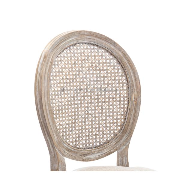 Rubber Wood Frame Material Nordic Upholstery Banquet Louis Chair for Living Room Weddings