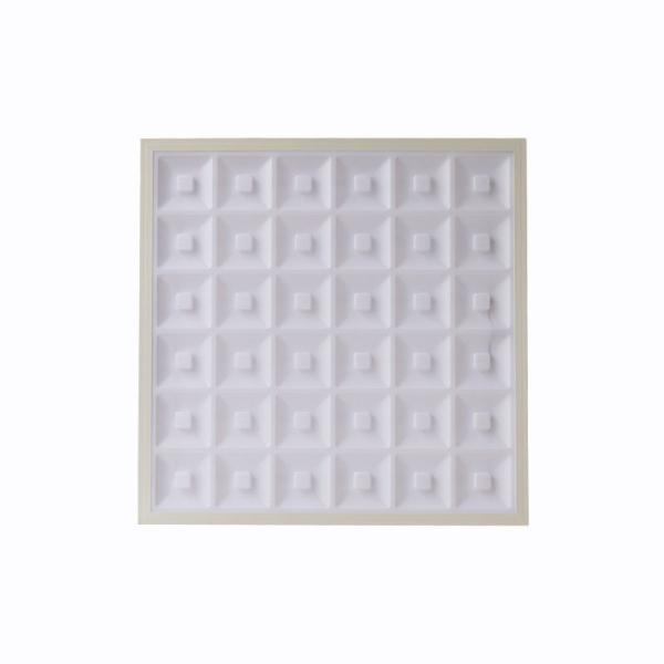 42W Recessed Square 600x600 Backlit Grille LED Light Panel 4100K CCT for Modern Design