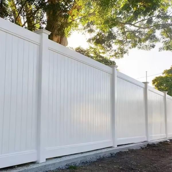 6x8ft White Vinyl Privacy Fence Panel for Residential Yards
