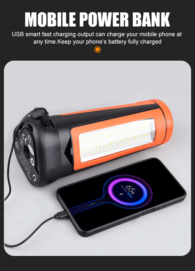 Cross-border New Outdoor Multi-function Light Lamp Adjustable Strong Light Camping Lamp Long-lasting Ground Work Lamp