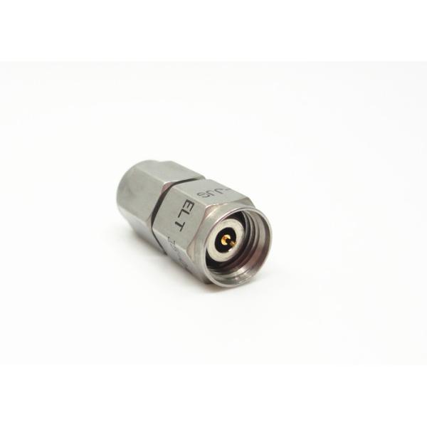 Nickel Plated 2.4mm Male to Male Straight Millimeter Wave Stainless Steel RF Adapter