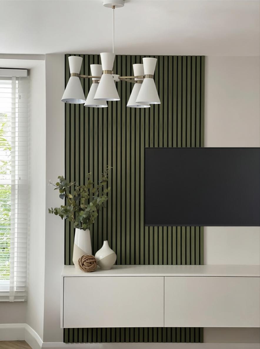  Akupane Acoustic Wood Slat Panel MDF Wood Veneer for Wall Decor