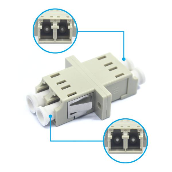 Цирконий рукав волоконно-оптический LC PC мультимодный дуплексный адаптер с потерей вставки 0,2 дБ