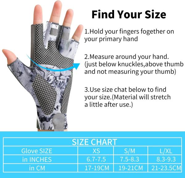 Fishing Gloves With Sun Protection, Uv Protection Silicone Anti-Slip Comfortable And Breathable Fishing Gloves