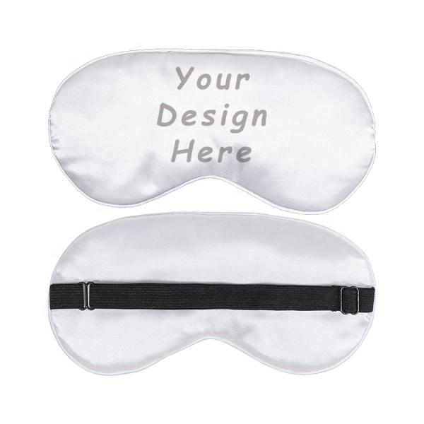 DIY Personalized Double-Sided White Silk Sublimation Eye Mask Sleep Mask