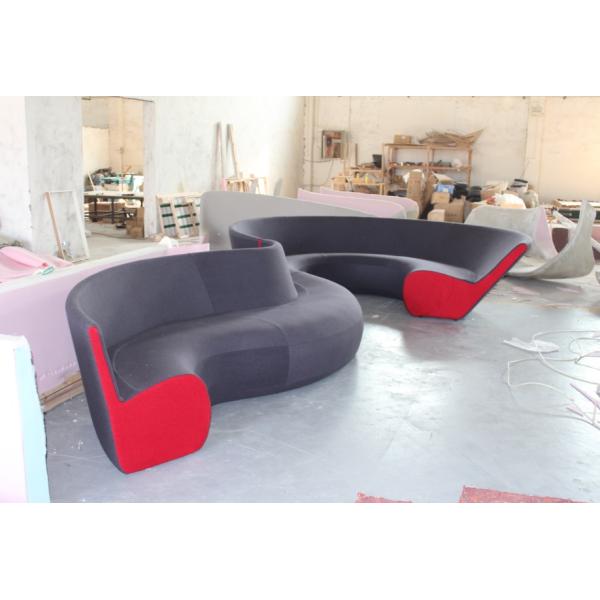 walter konll circle sofa with wool fabric cover, hotel sofa, fiberglass sofa
