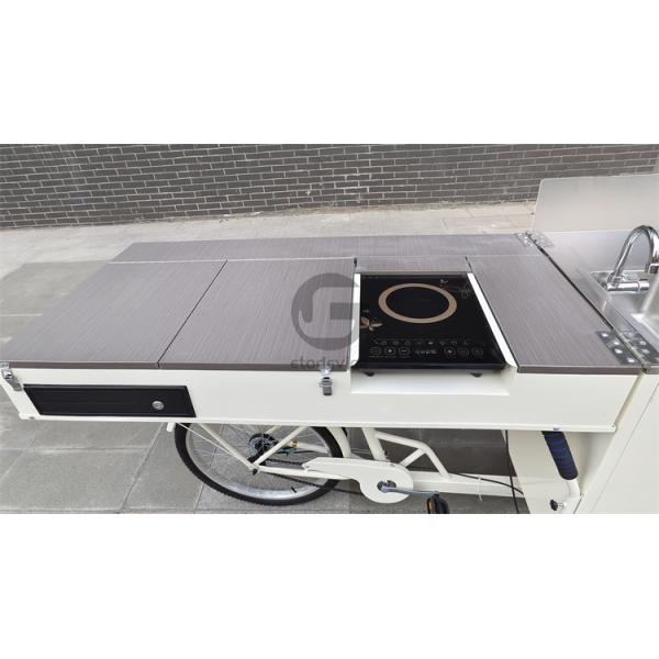 Street Food Delivery Bike with Display Freezer and Customized Snack Truck