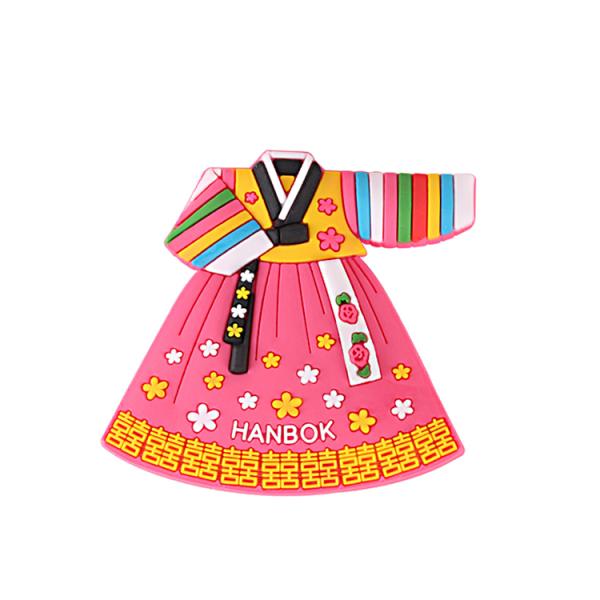 Embossed Logo Soft PVC Fridge Magnet , Plastic Fridge Magnets Korea Flag Type