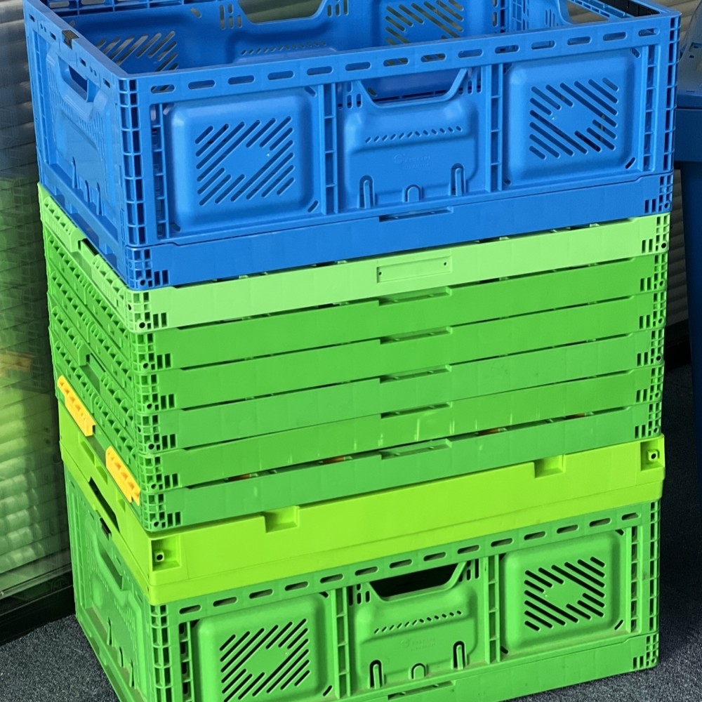 Logistic Transport Plastic Folding Crates for Farm Egg Storage and Transport