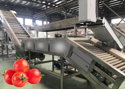 Tomate do produto comestível SS304 que esmaga a linha de processamento da pasta de tomate da máquina 12 meses de garantia