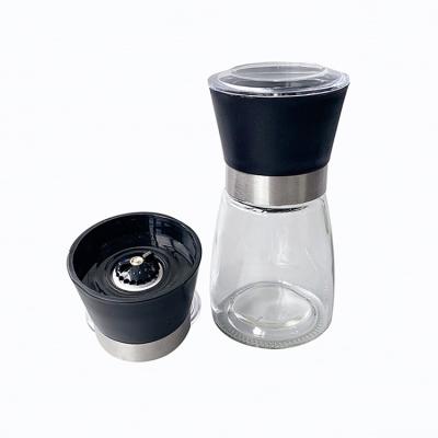 Clear Premium Stainless Steel 170ml Salt Pepper Grinder Set