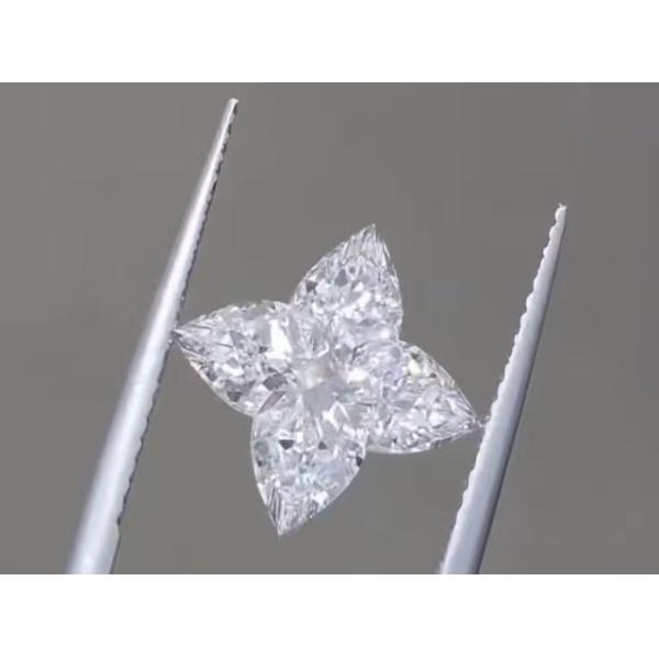 White Lab Grown Diamonds 4CT CVD LV Cut Loose Diamond DEF VS1 For Jewelry Decoration